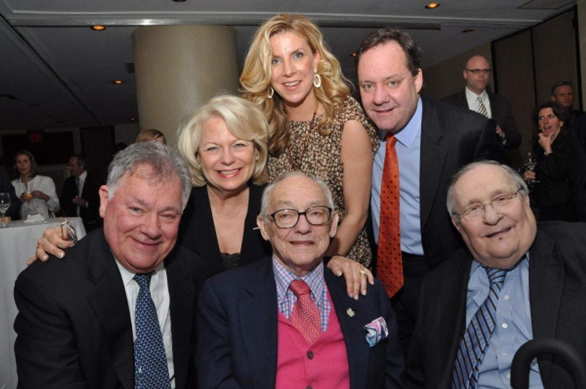 Bob Wankel, Lynn Wankel, Margo Nederlander, James M. Nederlander, James L. Nederlander, Philip J. Smith at 